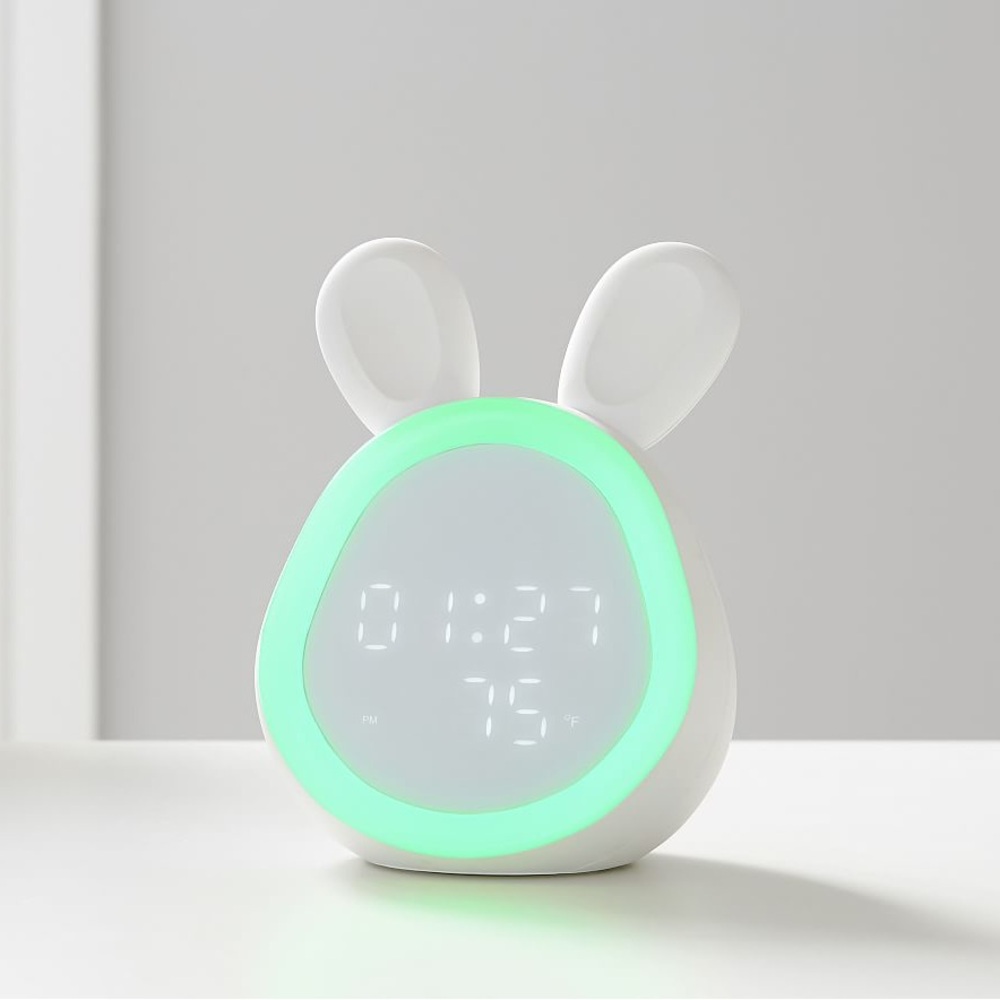 White Bunny LED Alarm Clock USB Rabbit - Picture 6 of 11